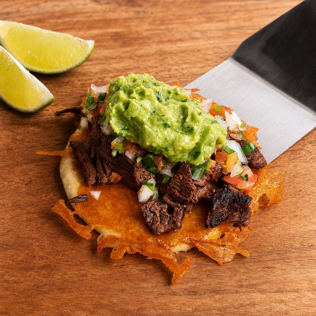 Chanclazo with Guisado, Meat.